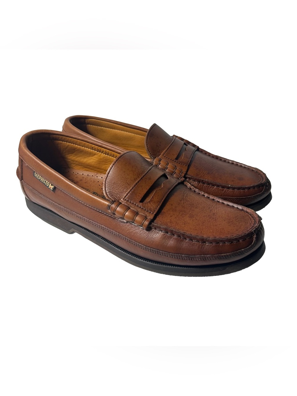 Mephisto Spinnaker Cap Vert Loafers Rust Brown Tan Mens 9 Mephisto EU 9.5